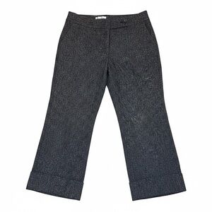 Caslon Grey Wool Blend Tweed Cropped Trouser Pants Size 14 Career Workwear Cuffs